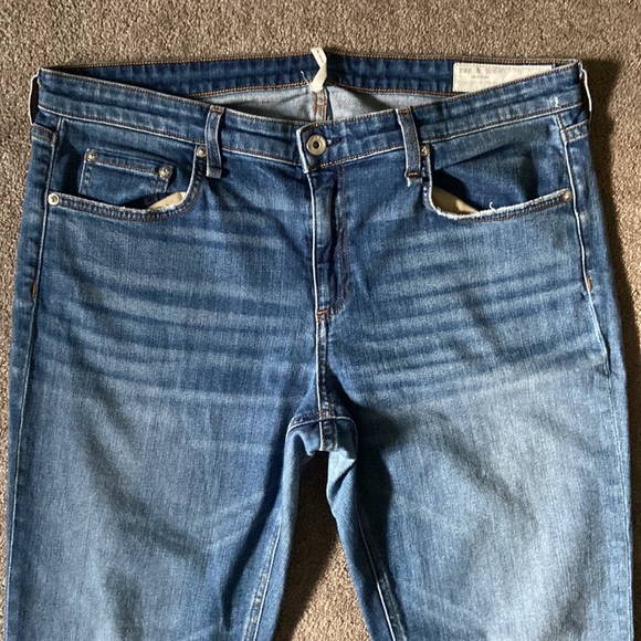 Rag & Bone Dre Low-Rise Ankle Slim Boyfriend Jeans Raw Hem size 32 - Picture 3 of 8